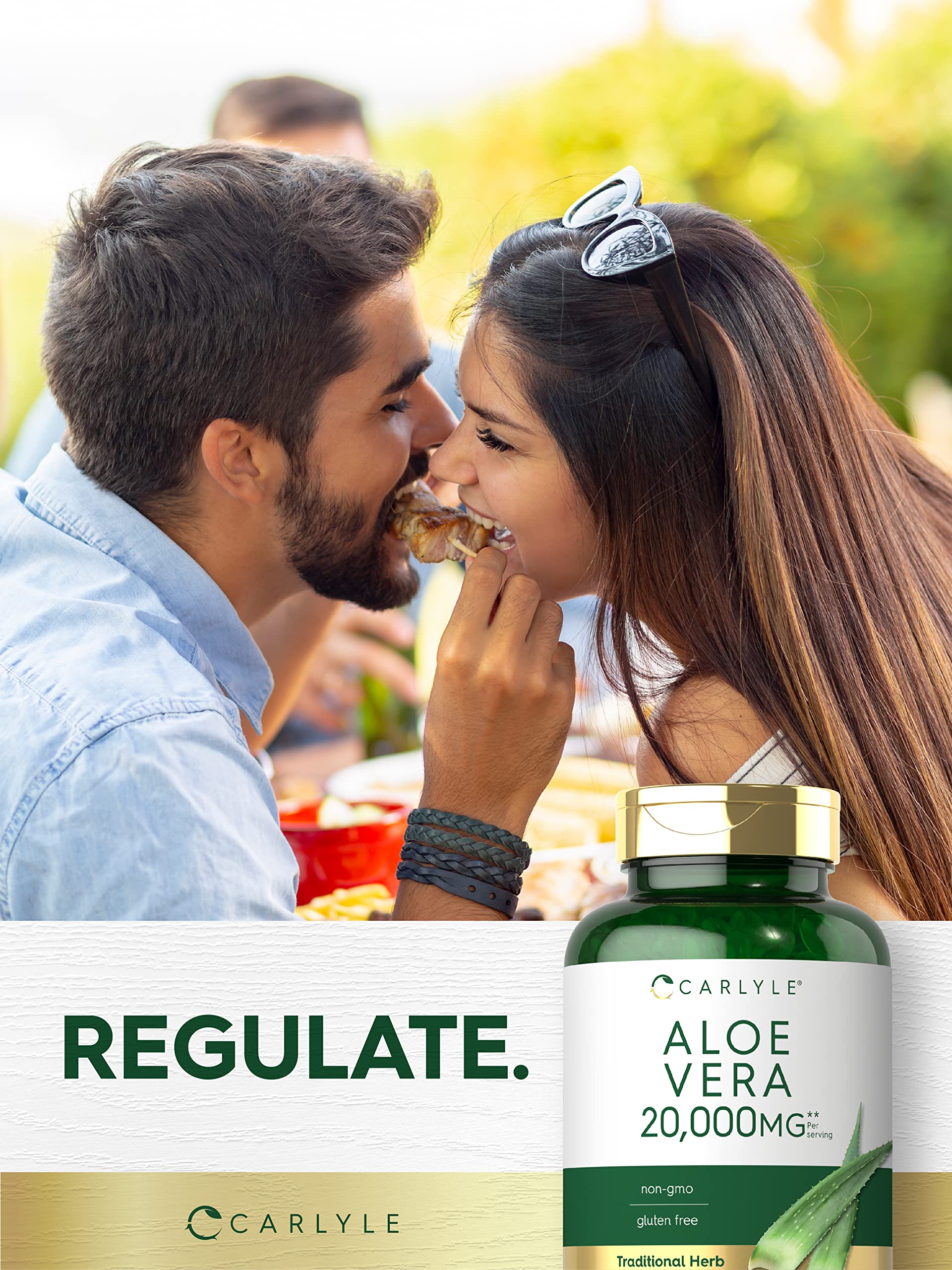 Carlyle gelules molles Aloe Vera — sans gluten et sans allergènes.
