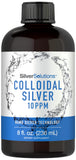Carlyle Argent Colloïdal, bouteille visible avec versement, pratique pour usage quotidien.