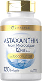 Carlyle Astaxanthine: bouteille et étiquette claires facilitant l'identification.
