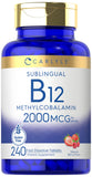 Carlyle B12: comprimés dissolution rapide faciles à prendre sous la langue.