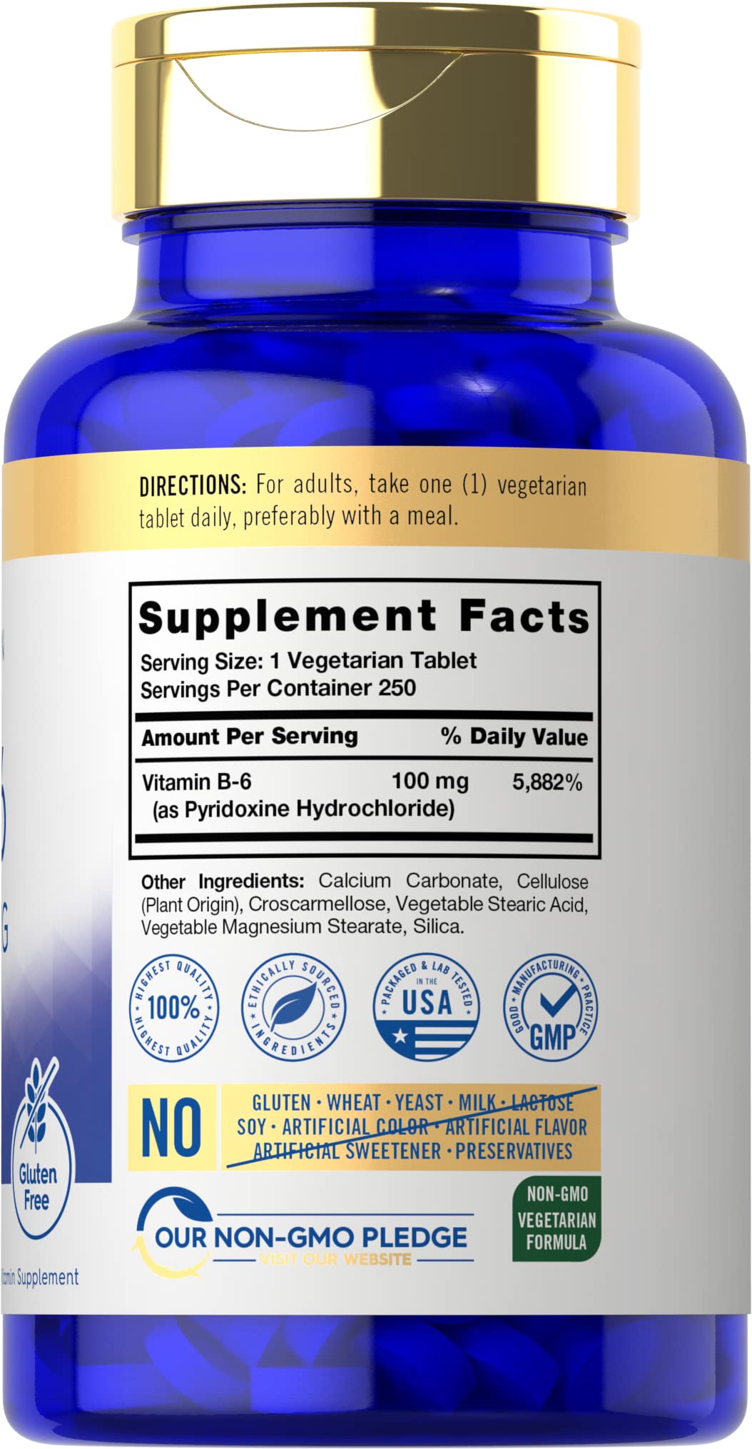 Carlyle B6 100 mg — étiquette détail, information précise sur le dosage.
