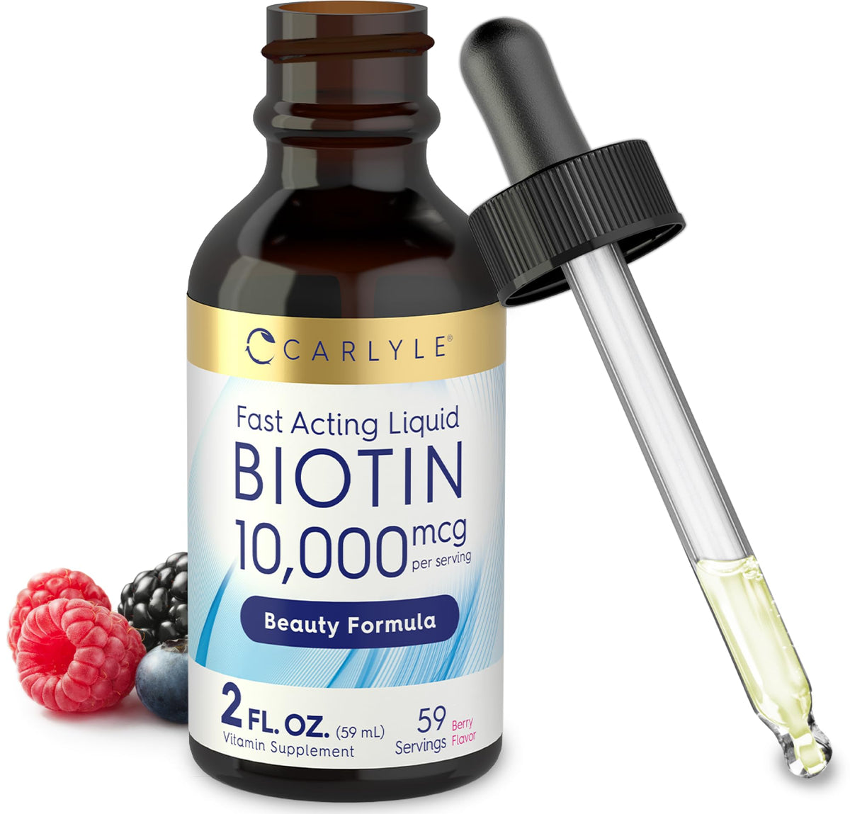 Carlyle Biotine Liquide — bouteille pratique pour doser les gouttes et soutenir la routine beauté
