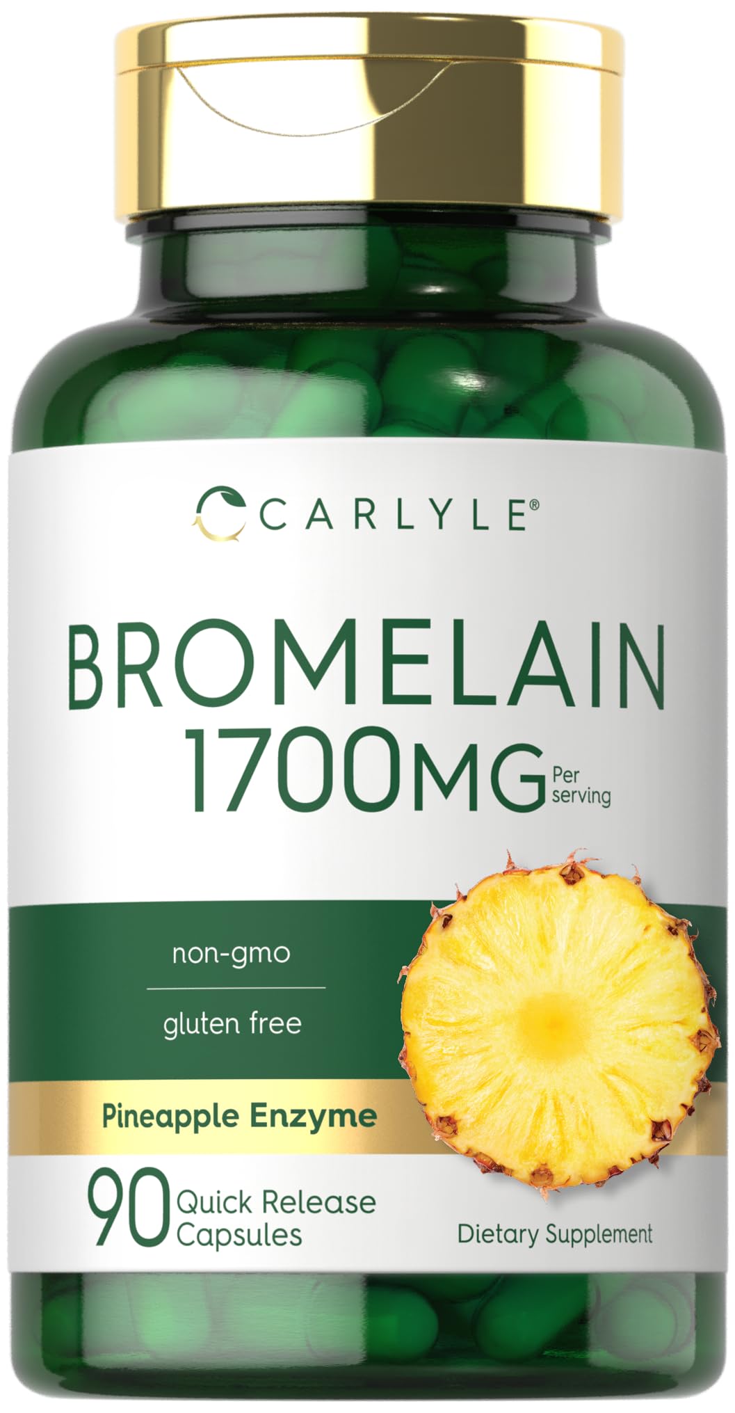 Carlyle Bromélaïne 1700 mg — bouteille, soutien potentiel à votre routine de bien-être.