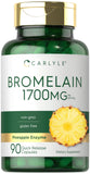 Carlyle Bromélaïne 1700 mg — bouteille, soutien potentiel à votre routine de bien-être.