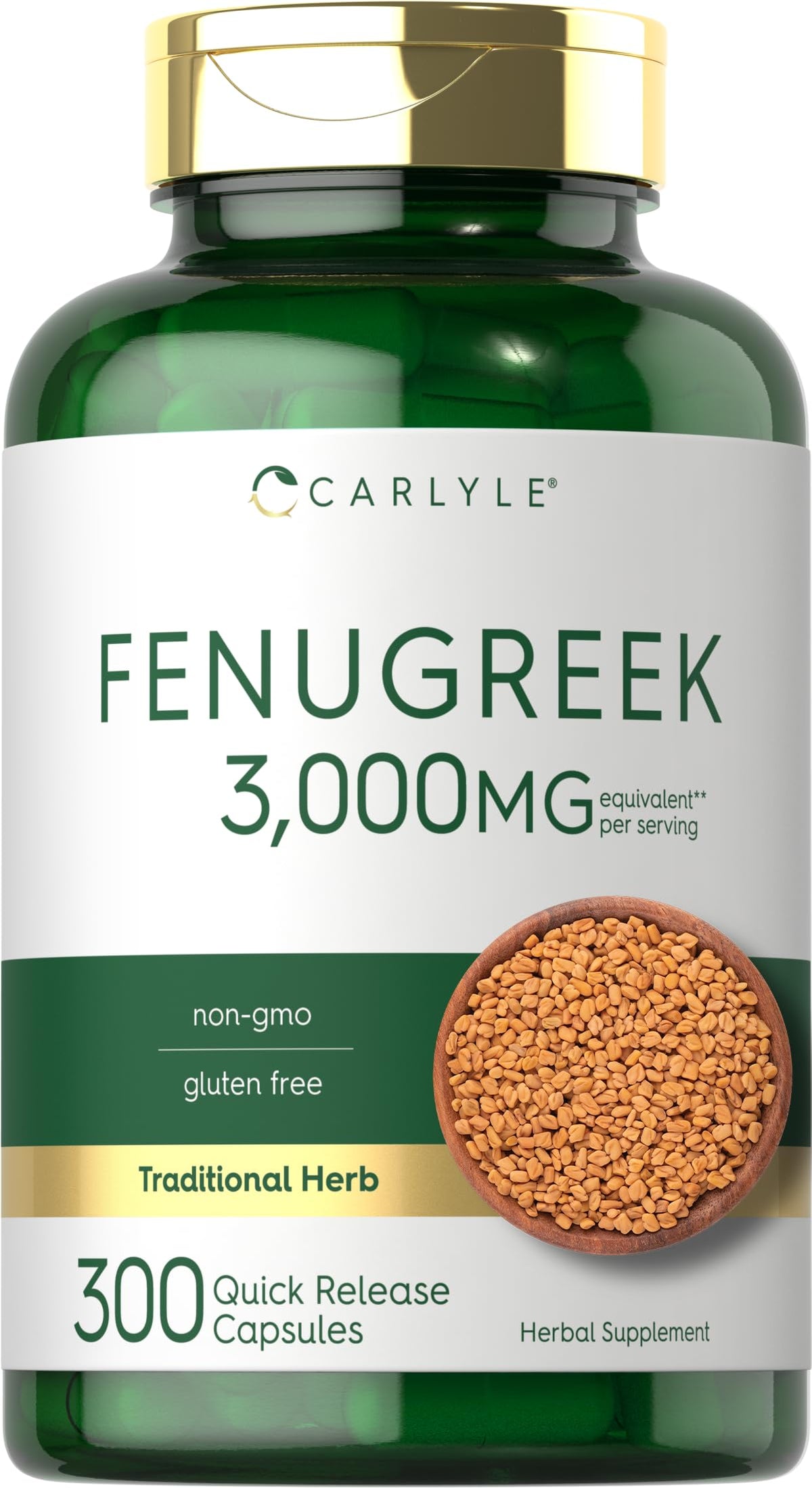 Carlyle Fenugrec – flacon de capsules pour une routine nutritionnelle potentielle