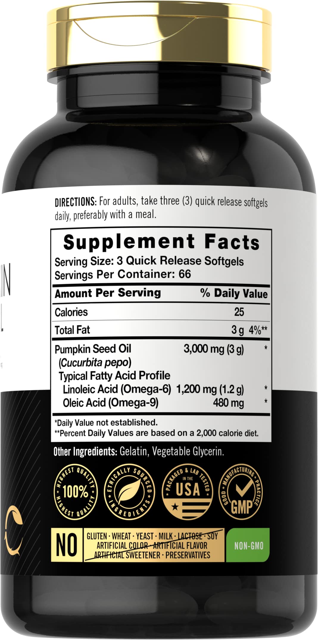 Carlyle – flacon de capsules molles, format pratique pour un apport quotidien en nutriments.