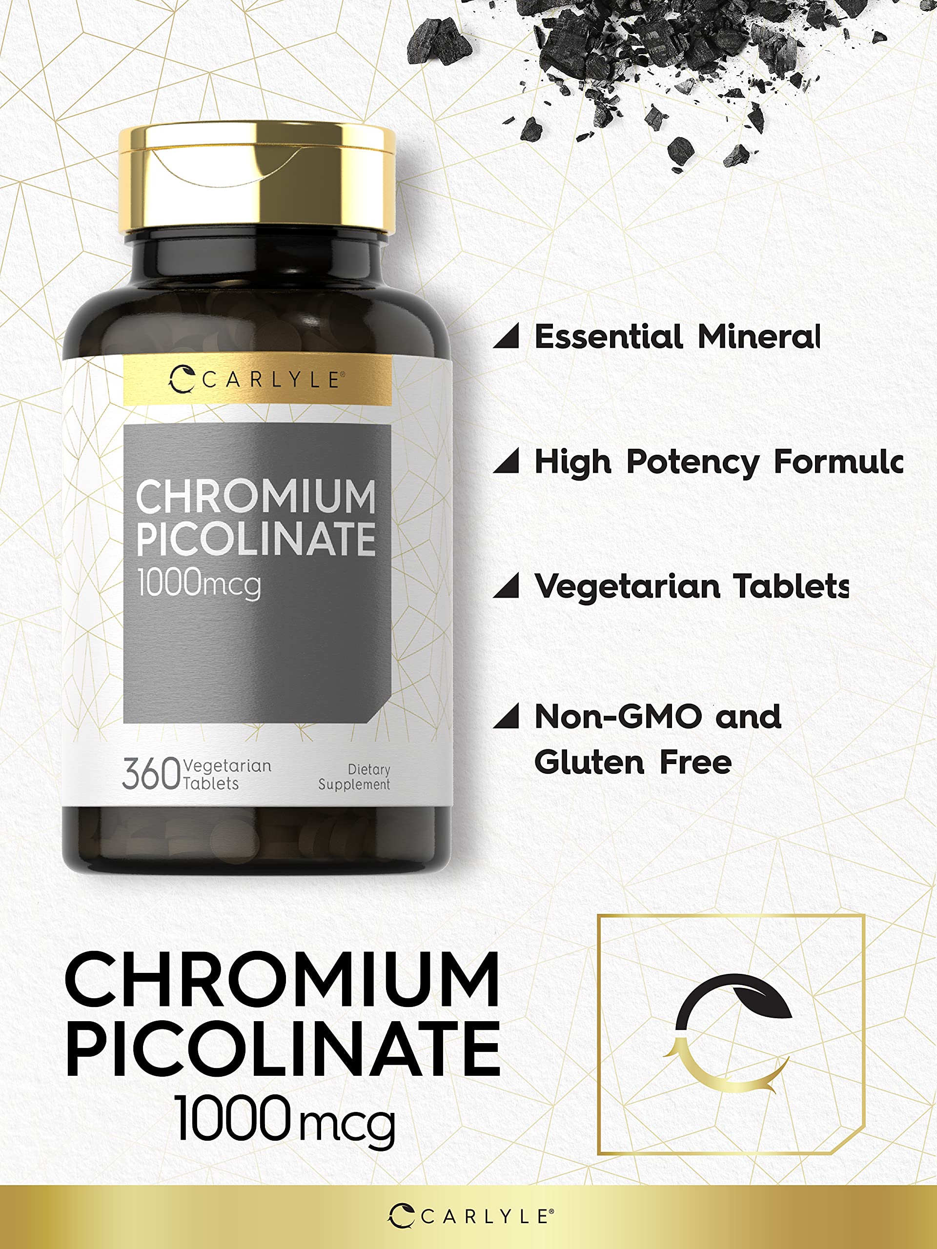 Carlyle Chromium Picolinate: tablettes prêtes à intégrer la routine quotidienne