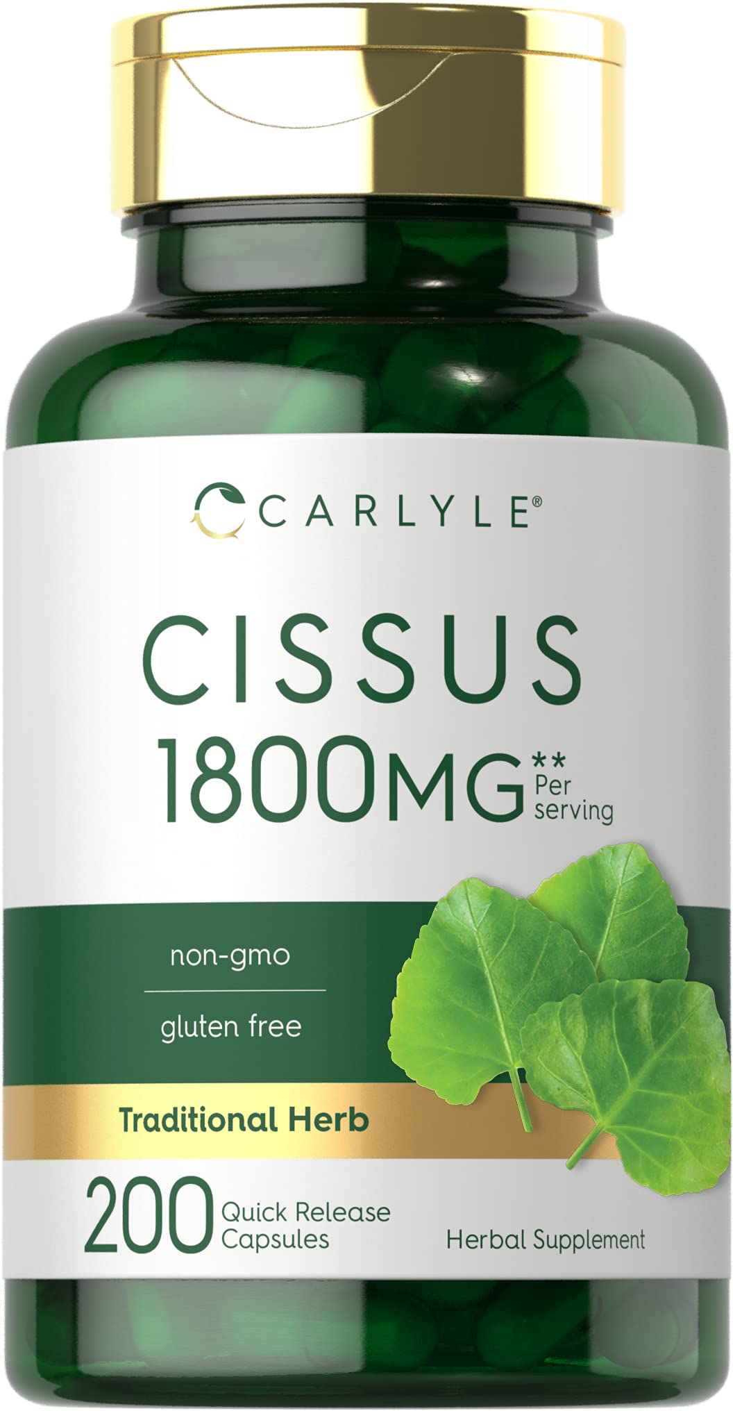 Carlyle Cissus Quadrangularis en bouteille de 200 gélules, pratique pour le quotidien.
