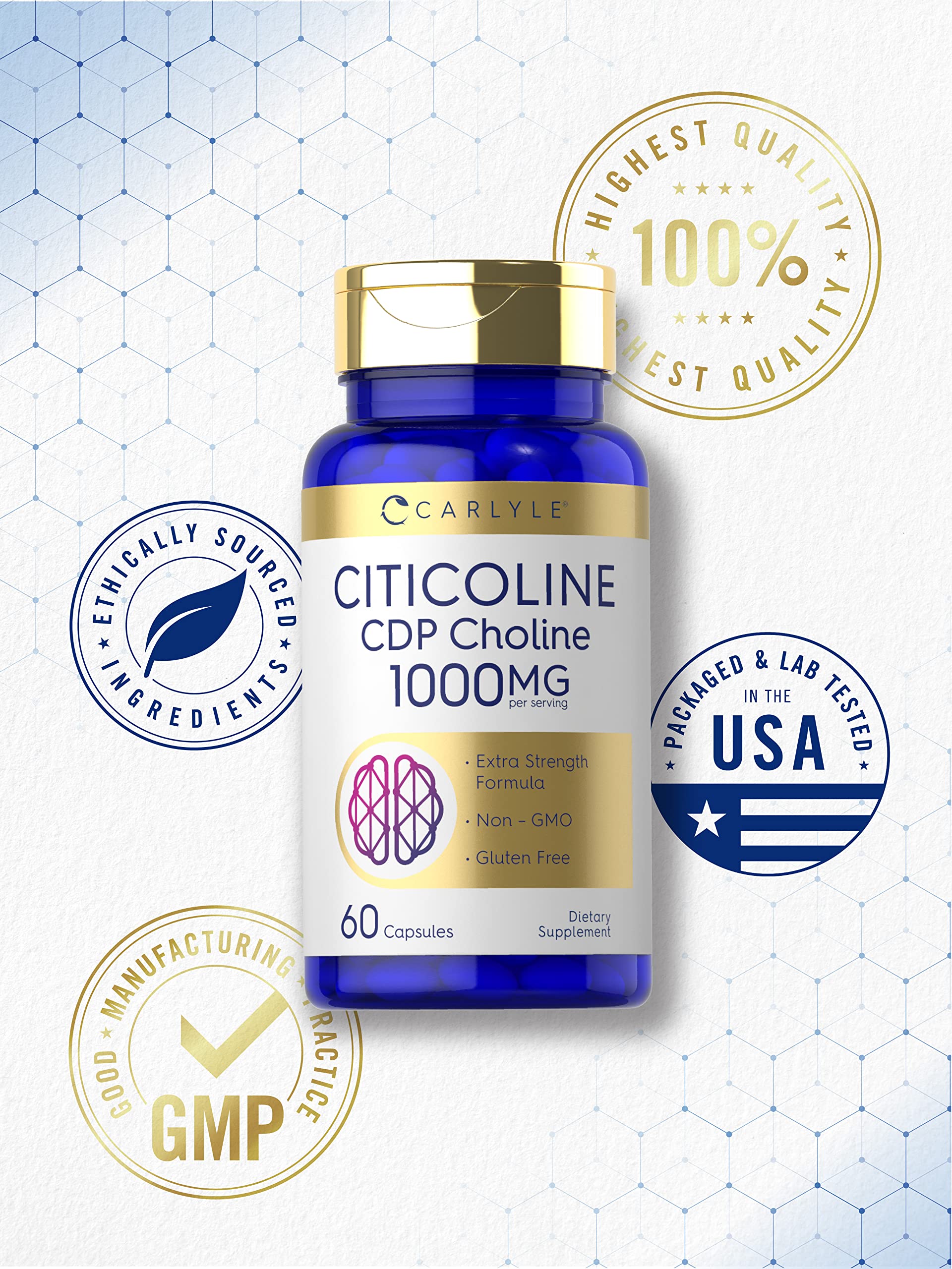 Carlyle Citicoline 60 gélules – dosage quotidien pratique.
