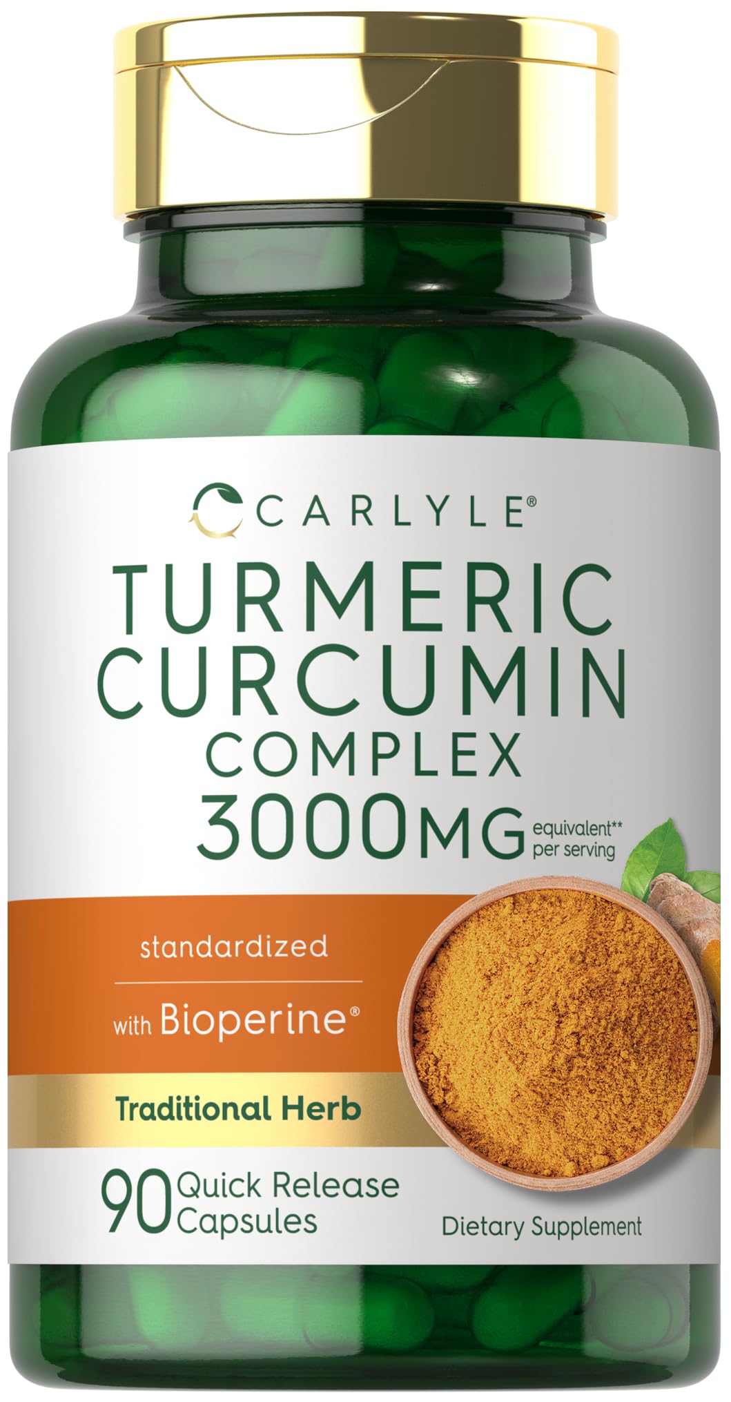 Carlyle Curcuma Curcumine Poivre Noir – bouteille prête pour usage quotidien.