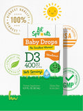Gouttes D3 bébé sans gluten et sans allergènes