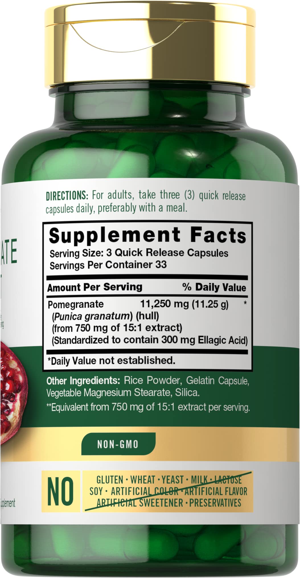 Carlyle Extrait Grenade – capsule sans gluten pour les régimes spécifiques.