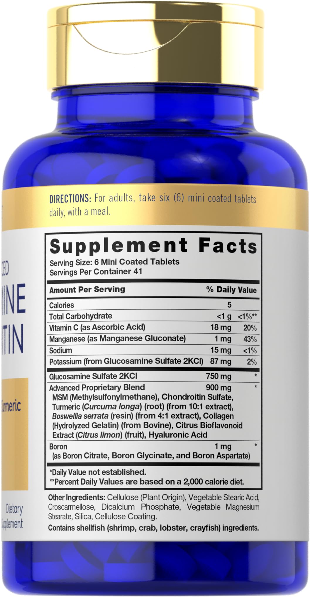 Carlyle emballage gélules glucosamine-chondroitine MSM curcuma, présentation soignée