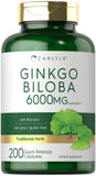 Carlyle Ginkgo Biloba, pilules en bouteille, soutien potentiel au bien‑être général.