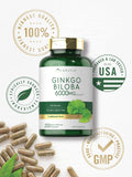Étiquette Carlyle Ginkgo Biloba, détail clair sur sans gluten et sans OGM.