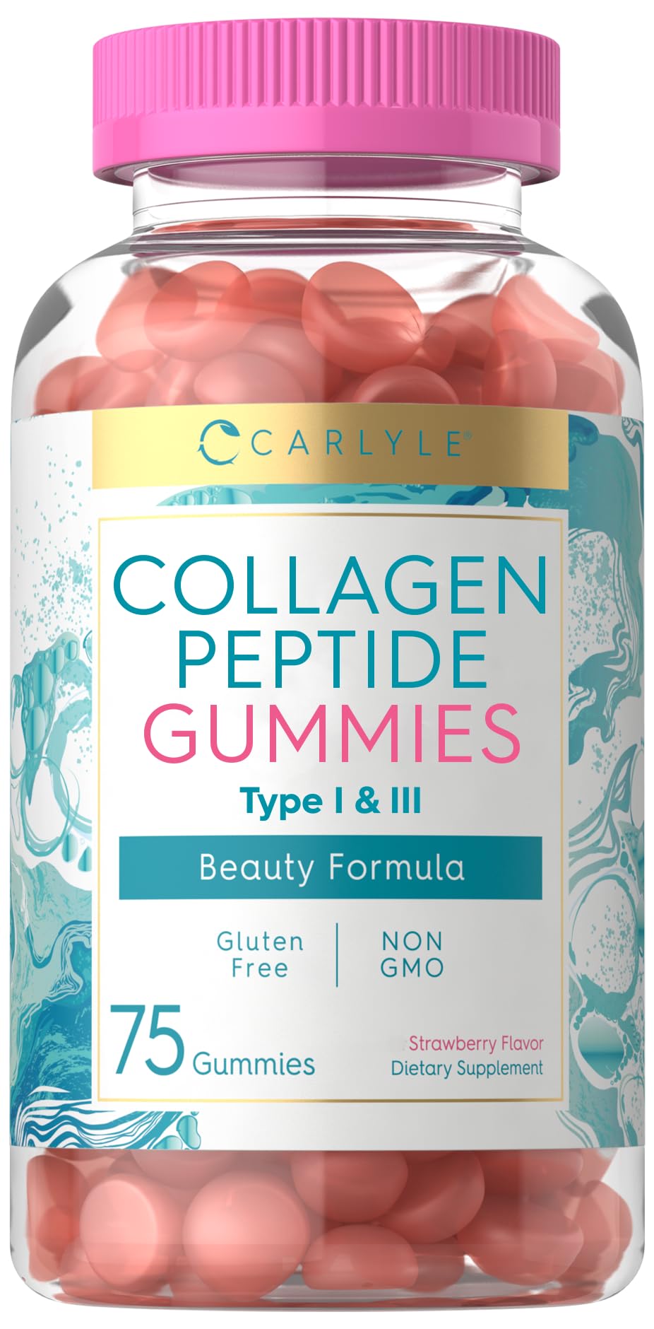 Gommes Carlyle Collagène Fraise, emballage pratique pour démarrer la routine beauté.