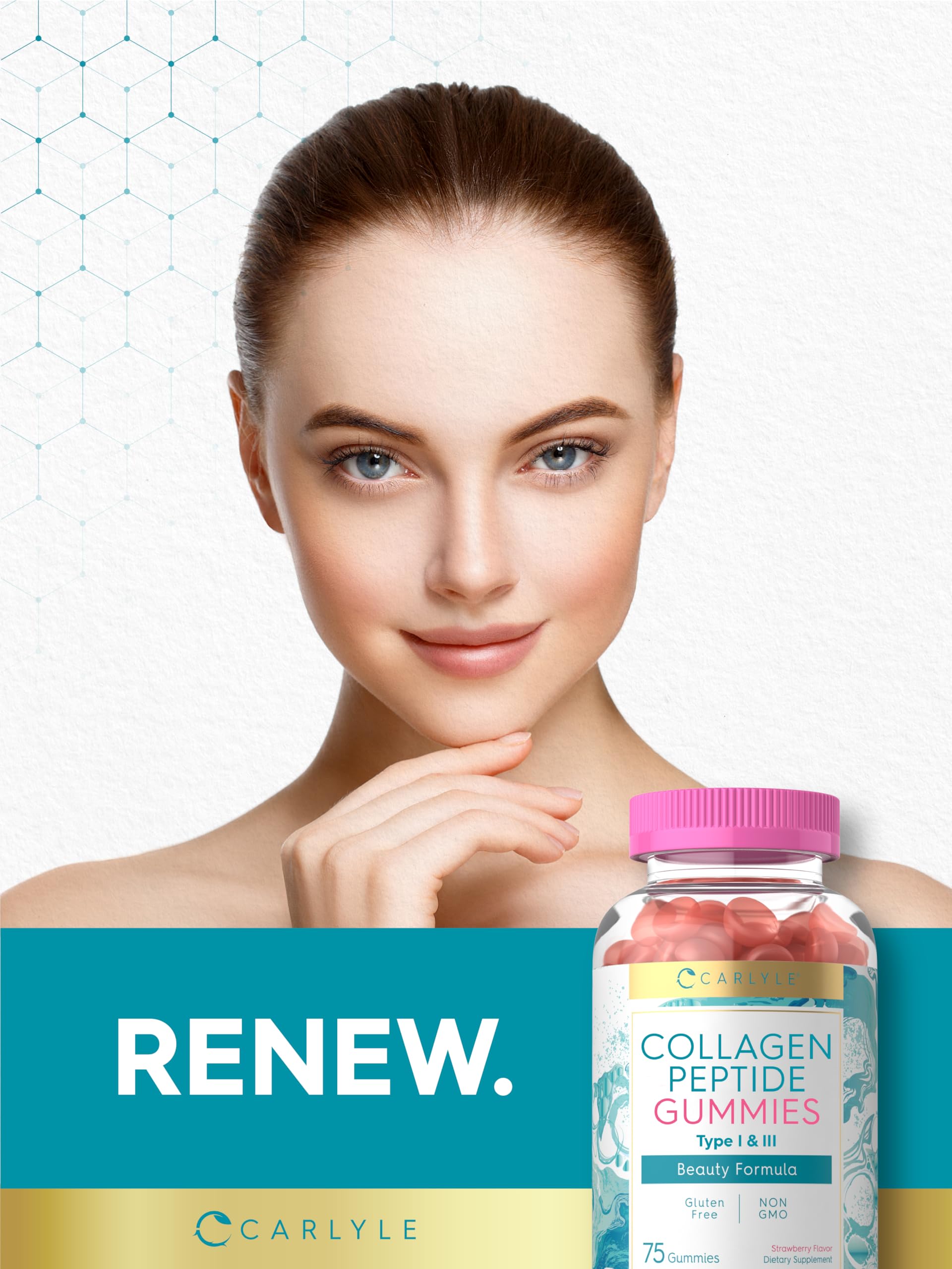 Informations nutritionnelles claires Carlyle Collagène Fraise pour planifier votre alimentation.