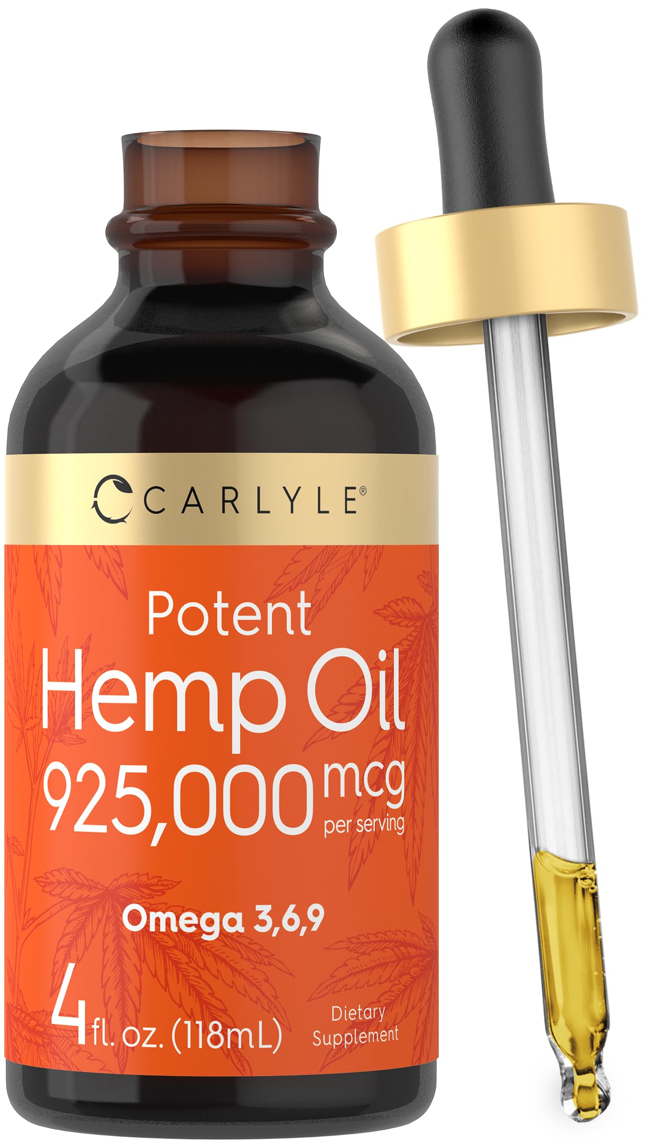 Carlyle huile de chanvre - bouteille, utilisation quotidienne