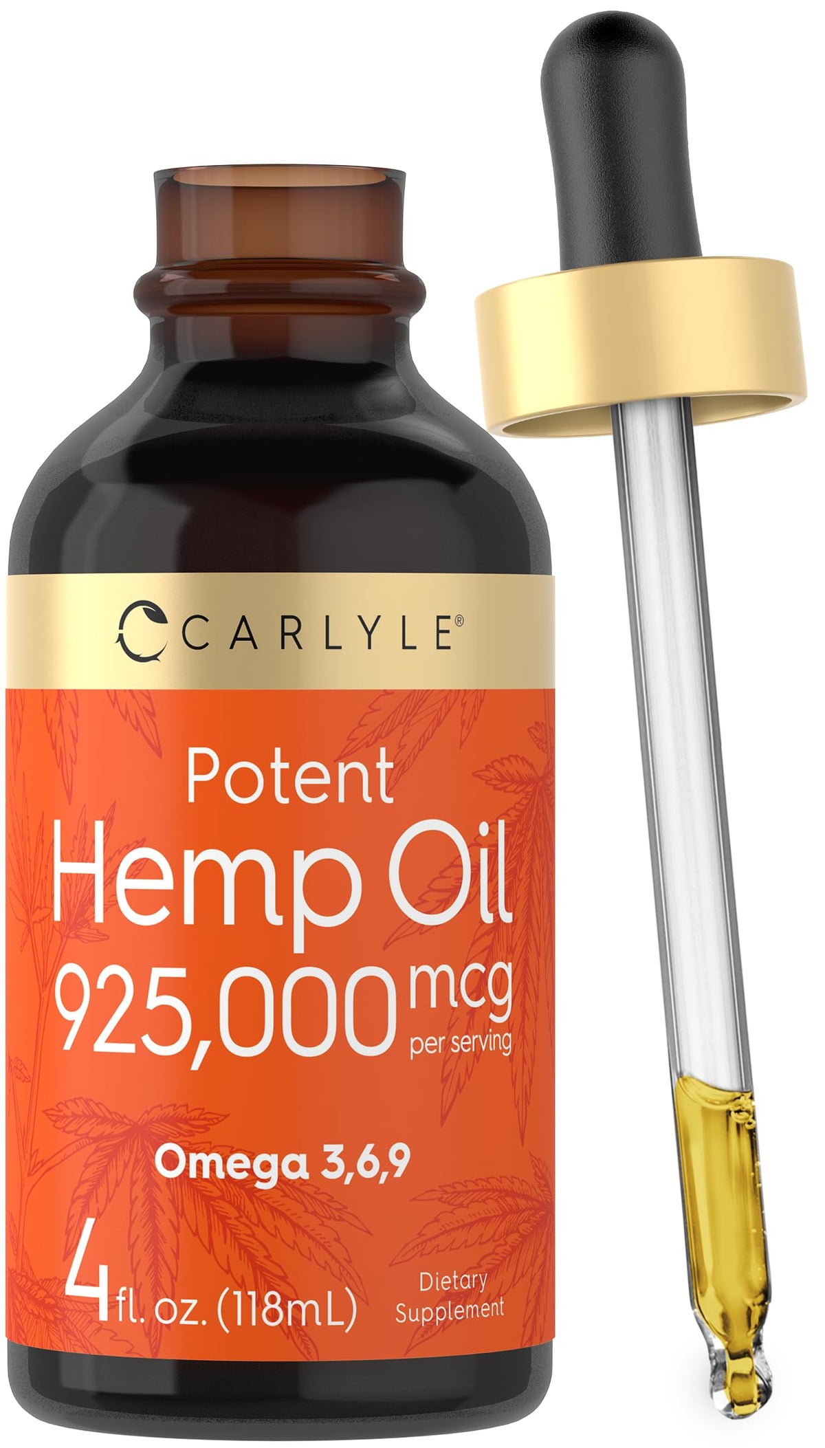 Carlyle huile de chanvre - bouteille, utilisation quotidienne