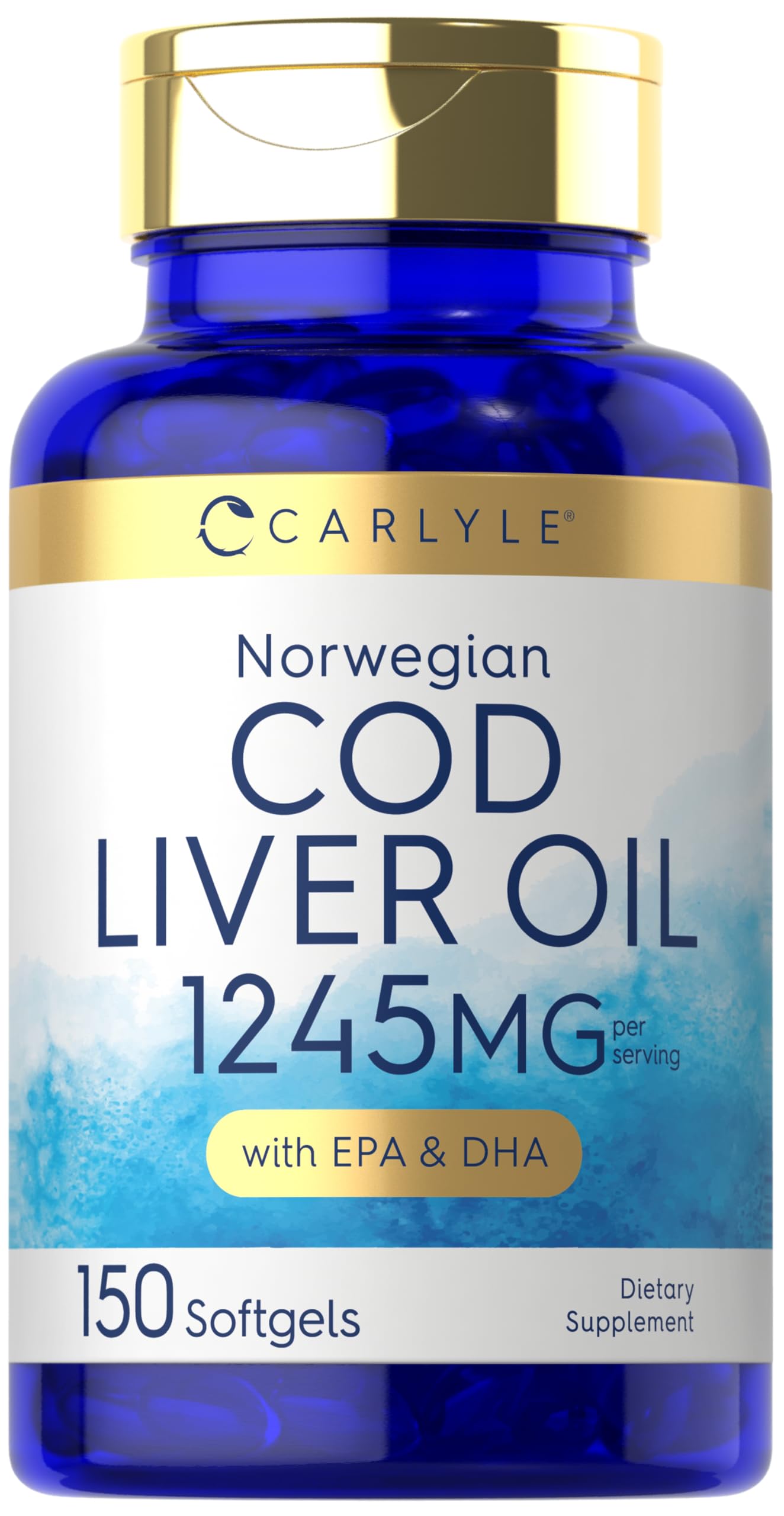 Carlyle huile foie morue norvégienne bouteille: source naturelle d'EPA et DHA.