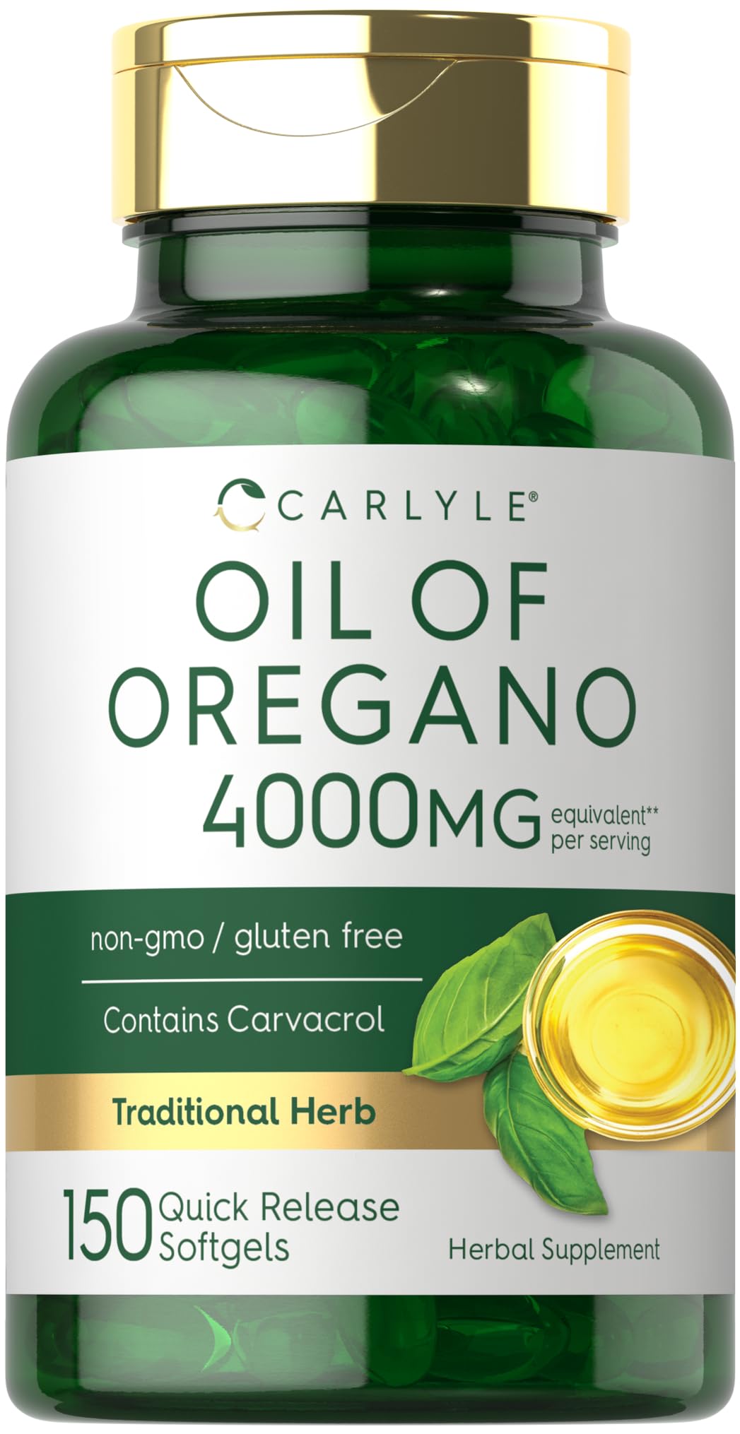 Carlyle huile d'origan en gélules, bouteille prête pour votre routine