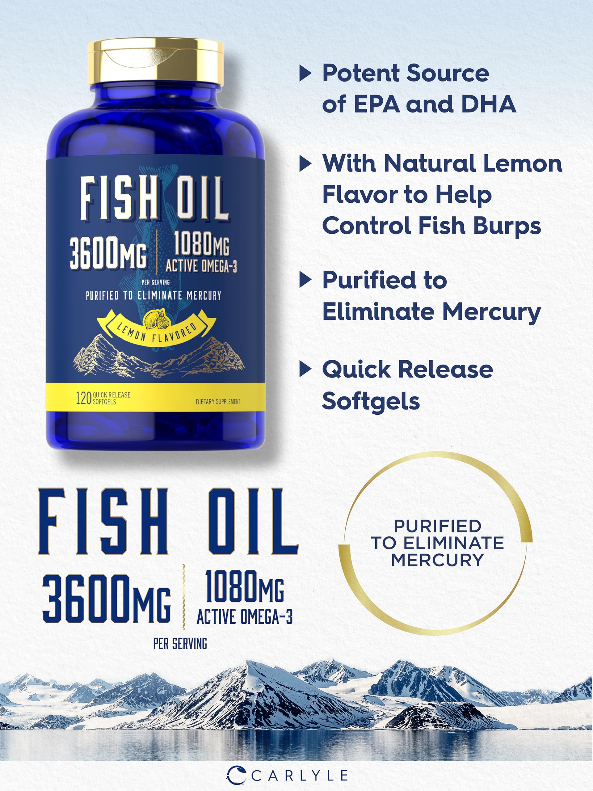 Saveur citron Carlyle Omega-3 – goût frais