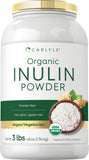Carlyle Inuline Bio Poudre Topinambour 48oz, fibre naturelle pour le bien-être digestif.