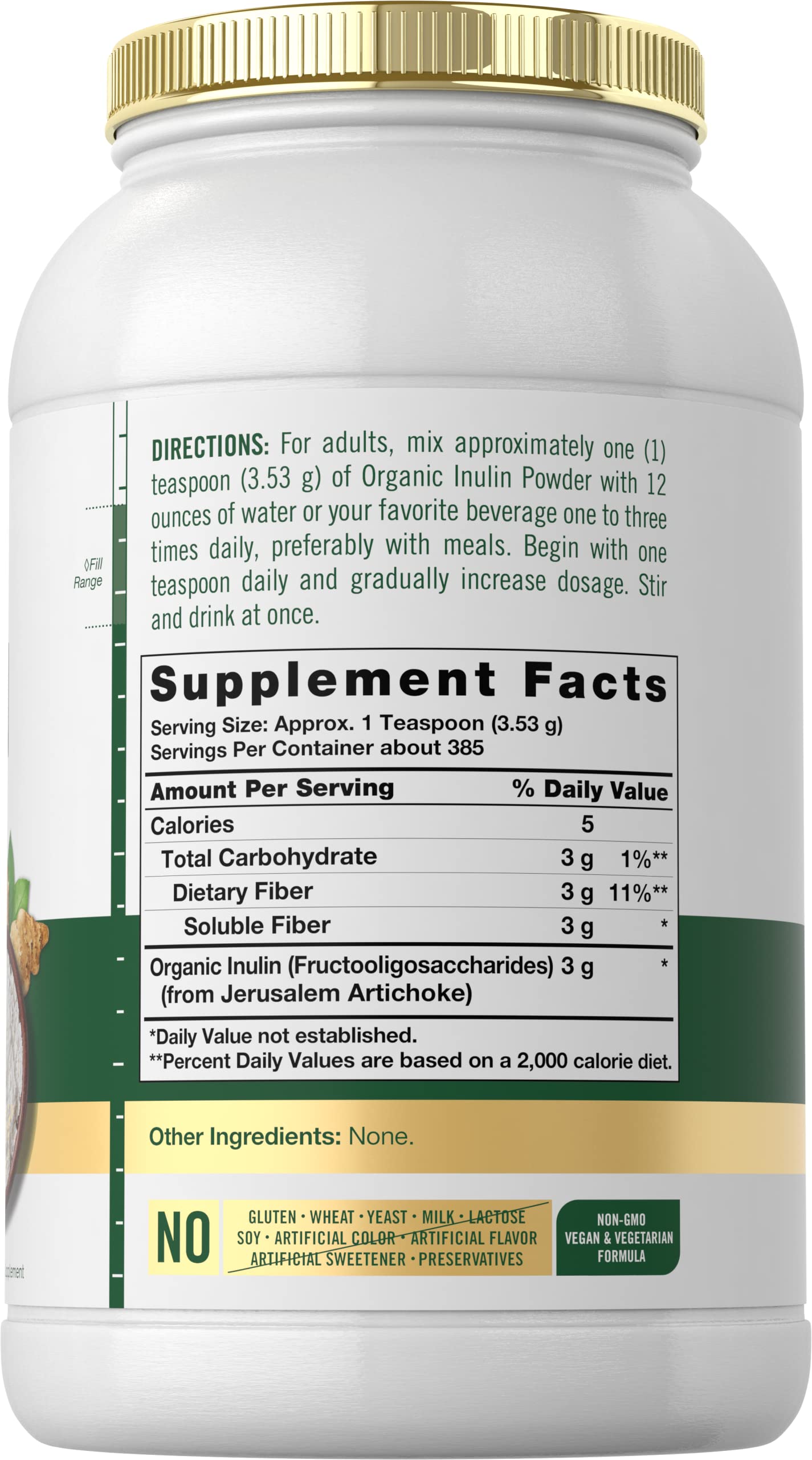 Carlyle Inuline Poudre Végétalien Sans Gluten, usage quotidien simple et pratique.