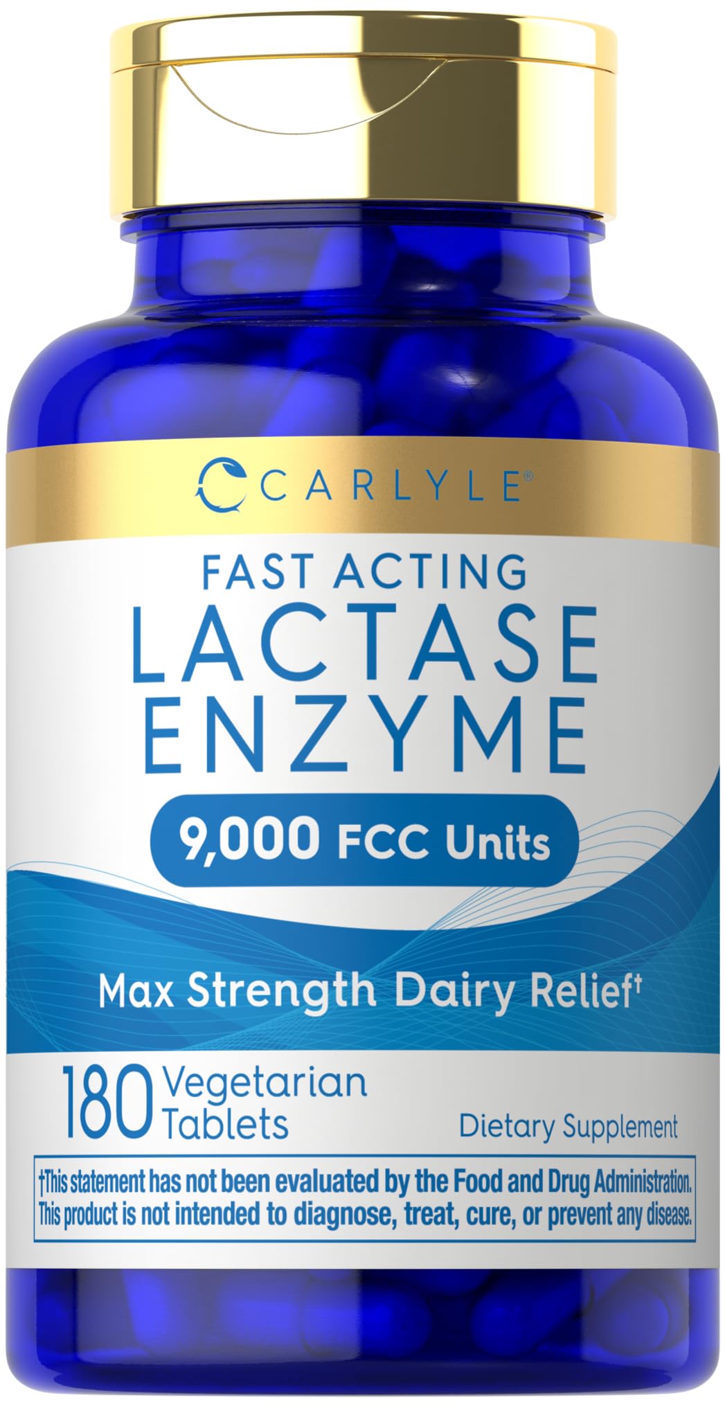 Carlyle Lactase 9000 FCC, boîte; facilite la digestion des produits laitiers.