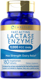 Carlyle Lactase 9000 FCC, boîte; facilite la digestion des produits laitiers.