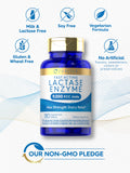 Tablettes Carlyle Lactase 9000 FCC, sans gluten et végétariennes.
