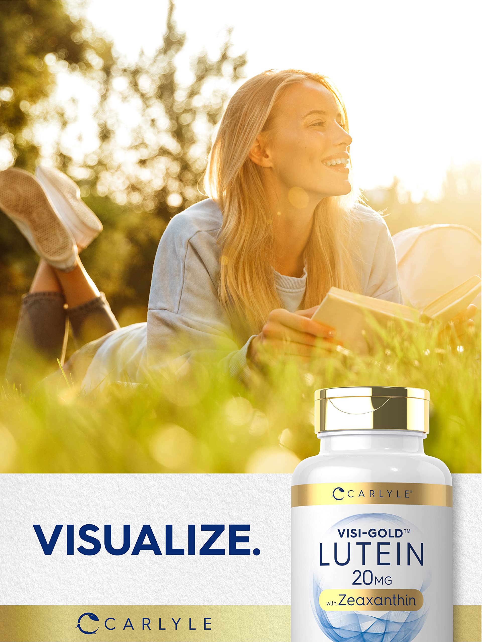 Tableau nutritionnel Carlyle Lutéine et Zéaxanthine, sans gluten et sans OGM.