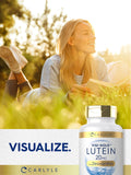 Tableau nutritionnel Carlyle Lutéine et Zéaxanthine, sans gluten et sans OGM.