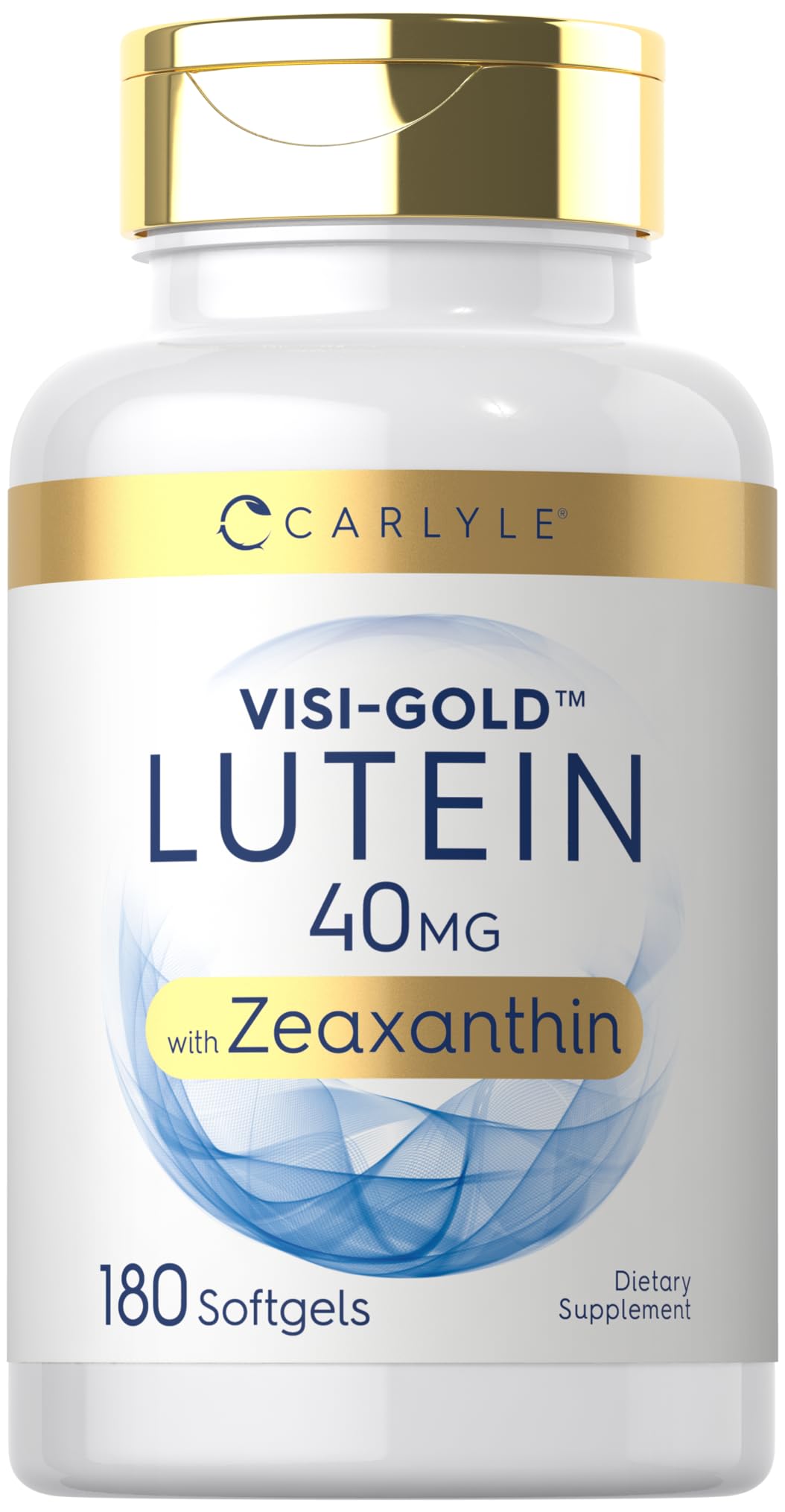 Carlyle lutéine-zéaxanthine – bouteille avec gélules pour le soutien visuel.