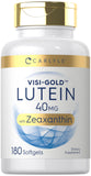 Carlyle lutéine-zéaxanthine – bouteille avec gélules pour le soutien visuel.