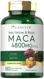 Carlyle Maca : bouteille de capules prête à l'emploi pour votre routine bien-être.