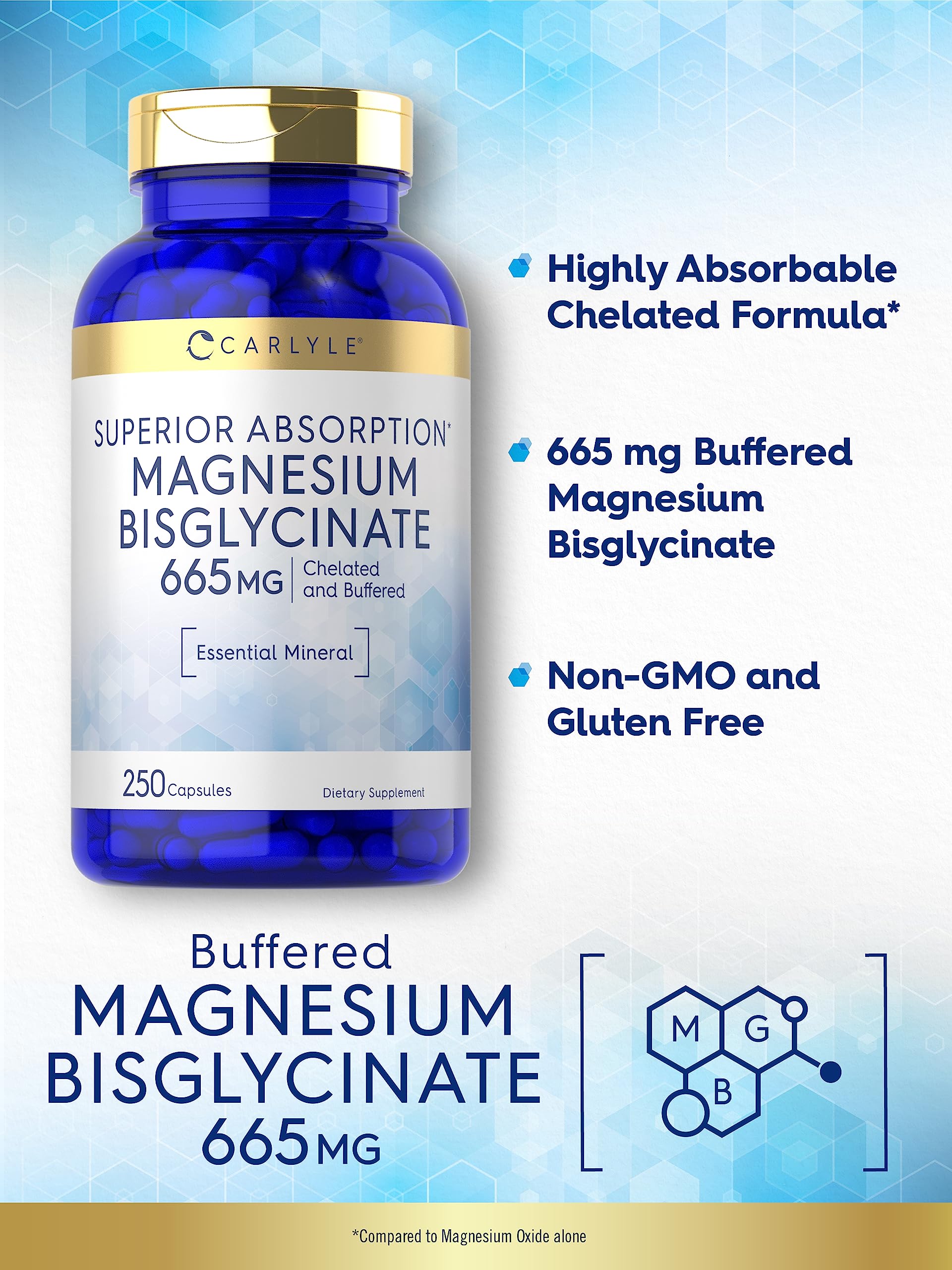 Carlyle Magnésium Bisglycinate – capsules compactes, facile à intégrer dans la routine quotidienne.