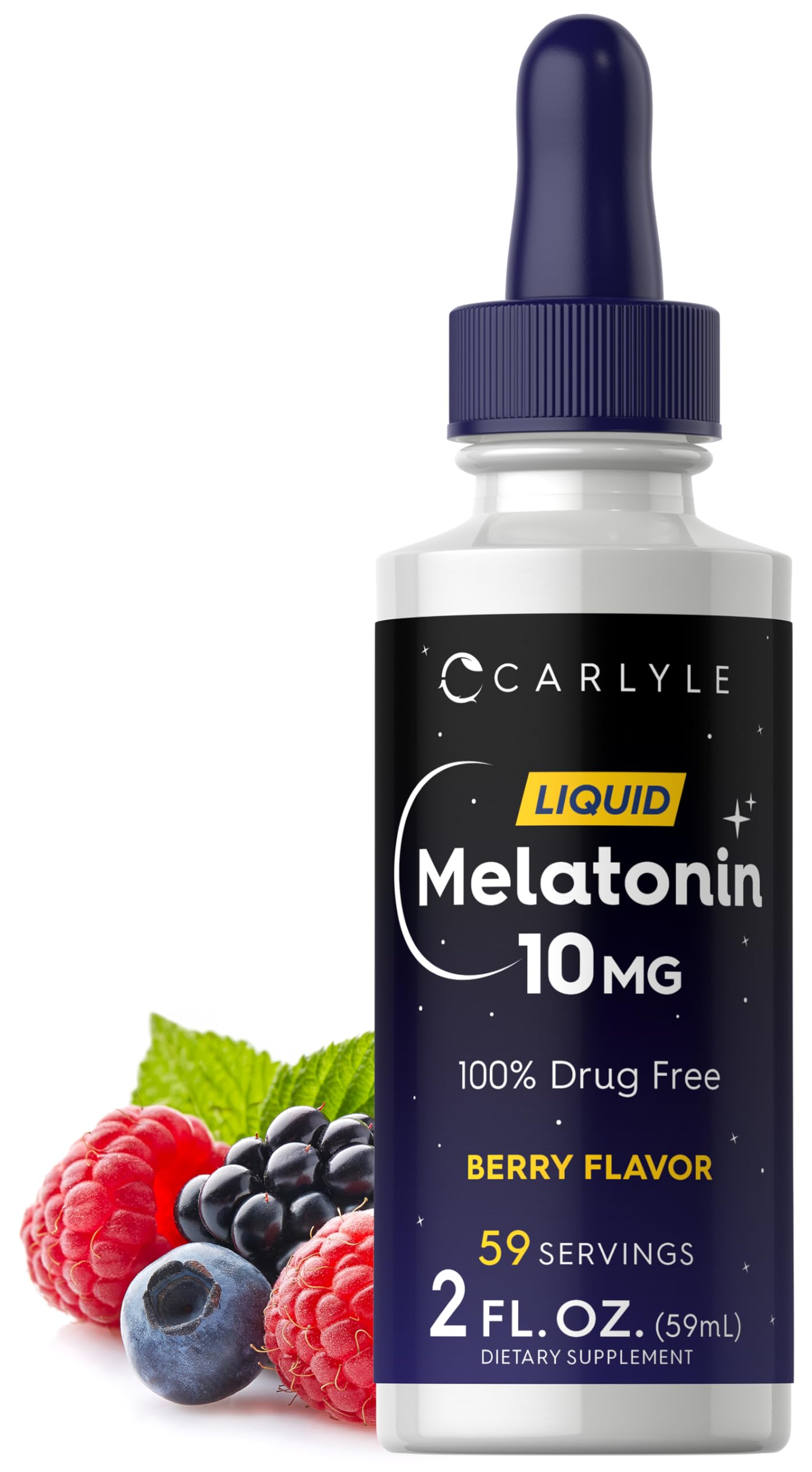 Carlyle Mélatonine 10 mg – bouteille de 60 ml prête pour le rituel nocturne.