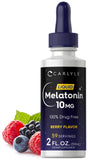 Carlyle Mélatonine 10 mg – bouteille de 60 ml prête pour le rituel nocturne.