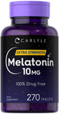 Carlyle Mélatonine 10 mg – bouteille prête pour votre routine nocturne.