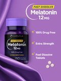 Carlyle Mélatonine 12 mg dissolution rapide — emballage et informations produit
