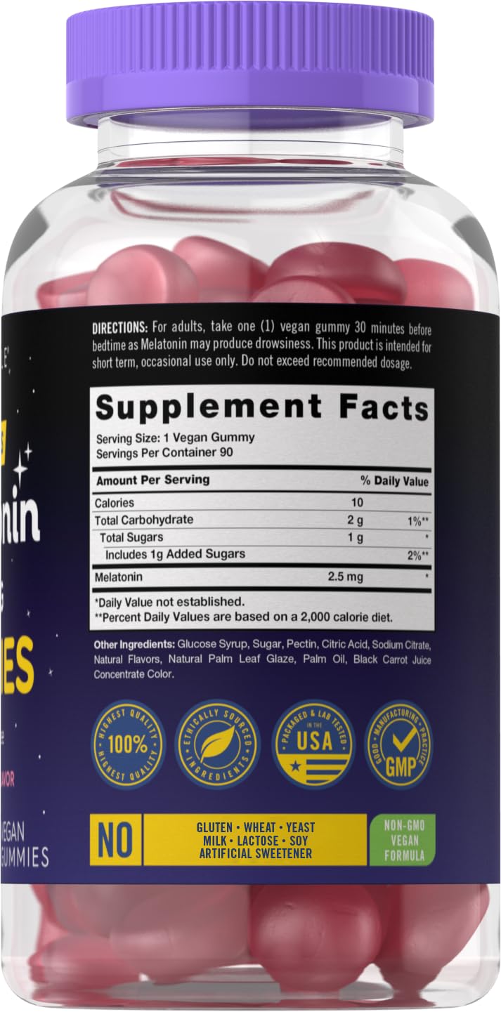 Gommes framboise Carlyle Mélatonine 2,5 mg, texture douce et goût fruité