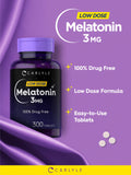 Carlyle Mélatonine 3mg boite-emballage: conditionnement pratique et clair.
