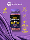 Flacon Carlyle Mélatonine 100 gommes, dosage clair et pratique.