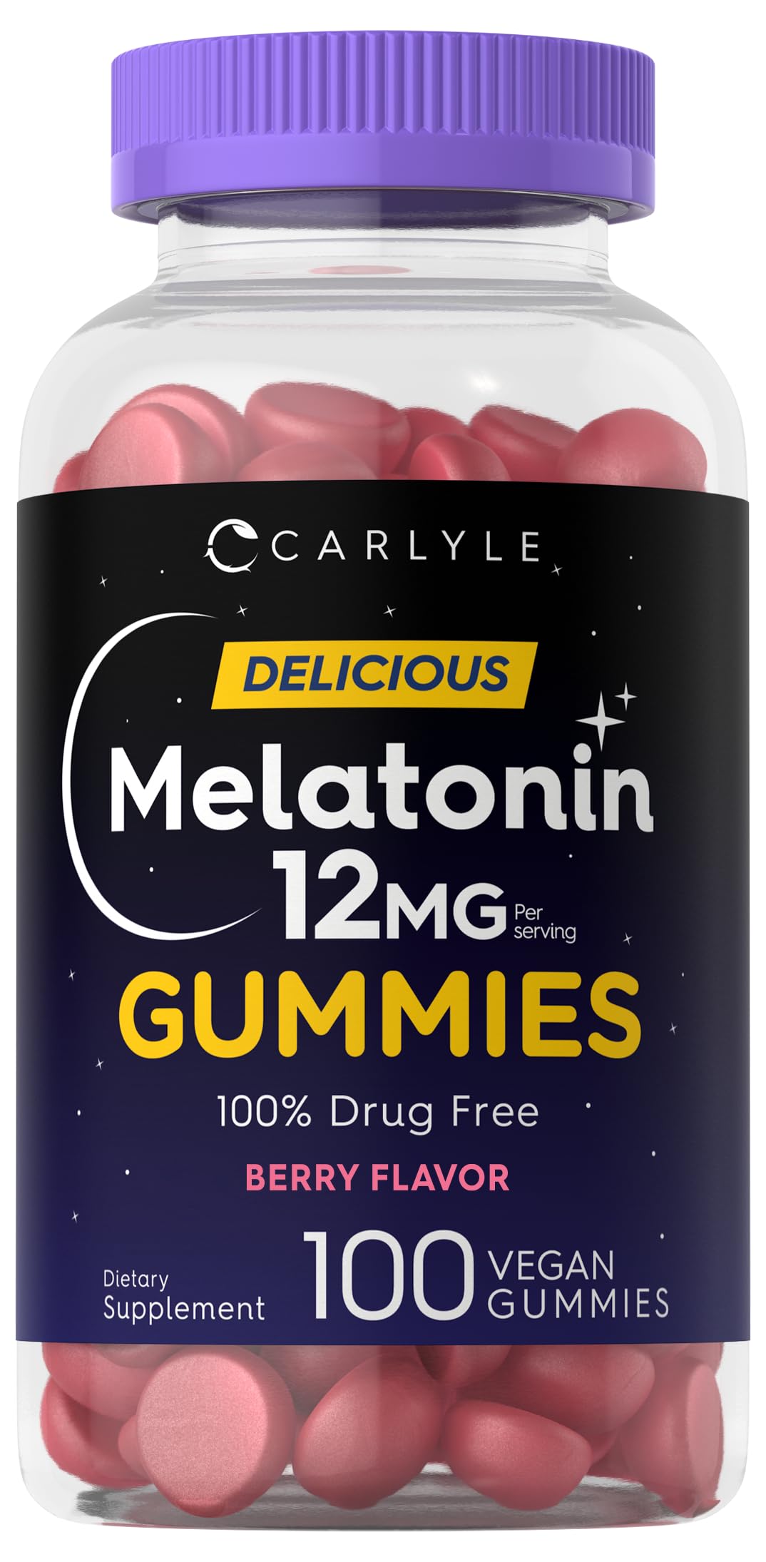 Emballage Carlyle Mélatonine Gommes, pratique pour la routine nocturne.