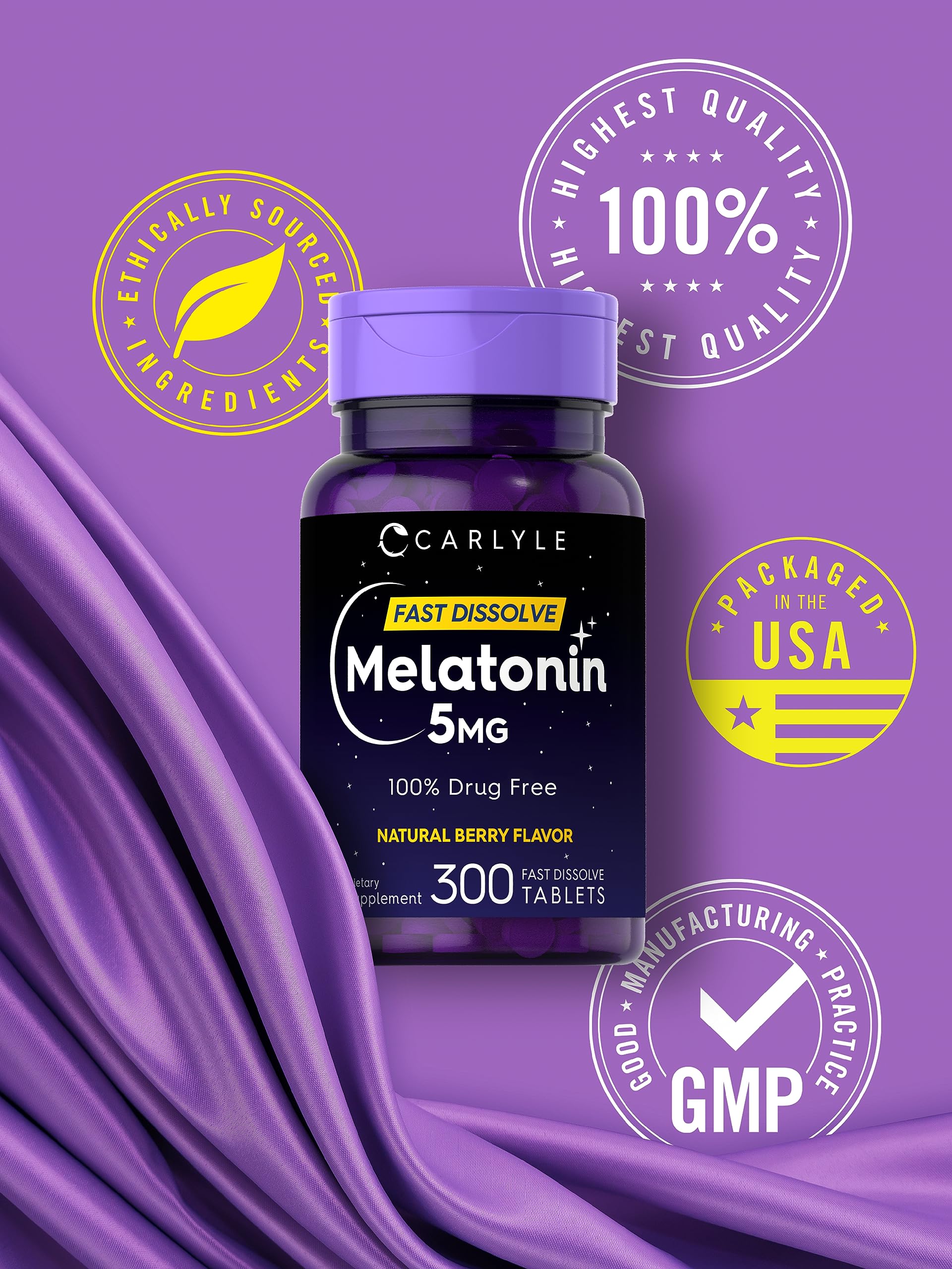 Sans gluten et lactose, Carlyle Mélatonine convient à certains régimes.