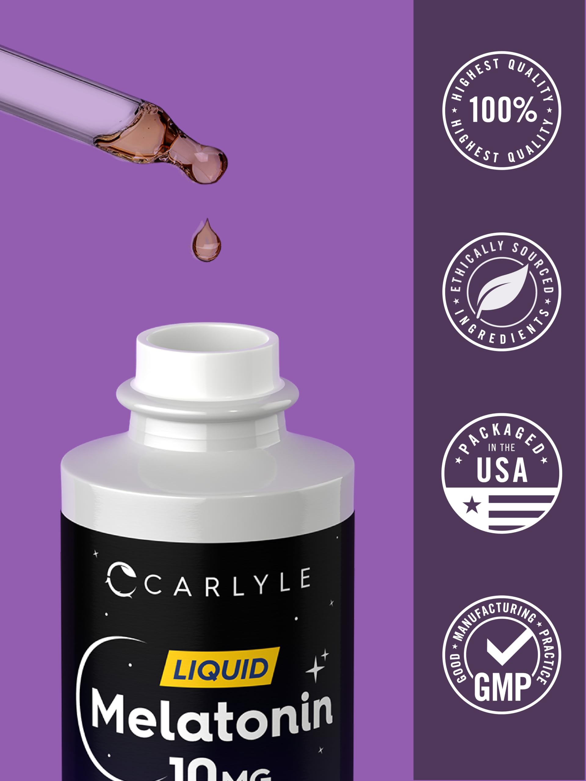 Carlyle Mélatonine – utilisation rapide grâce à la pipette doseuse.