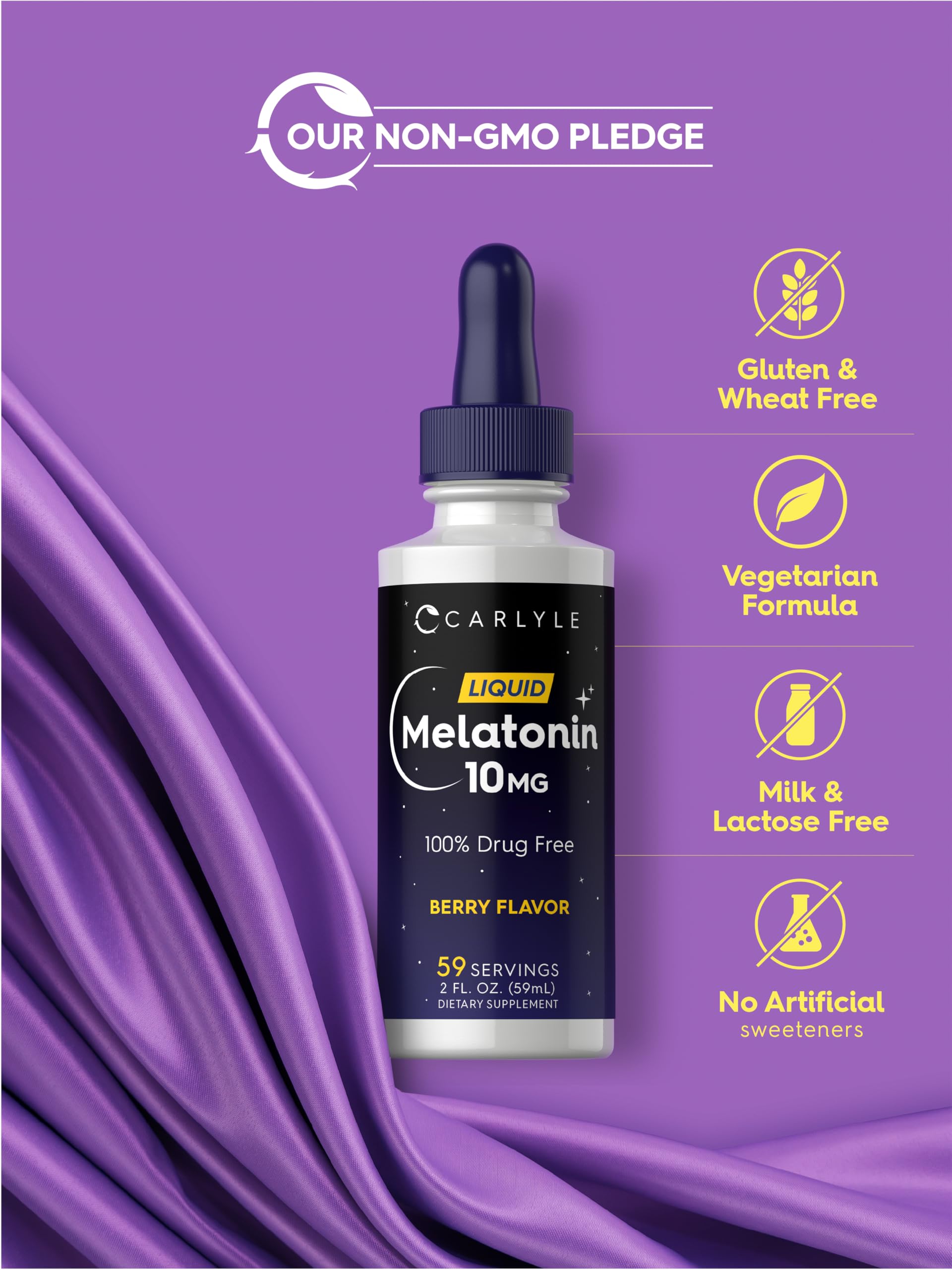 Carlyle Mélatonine – liquide clair et dosage précis avec pipette.