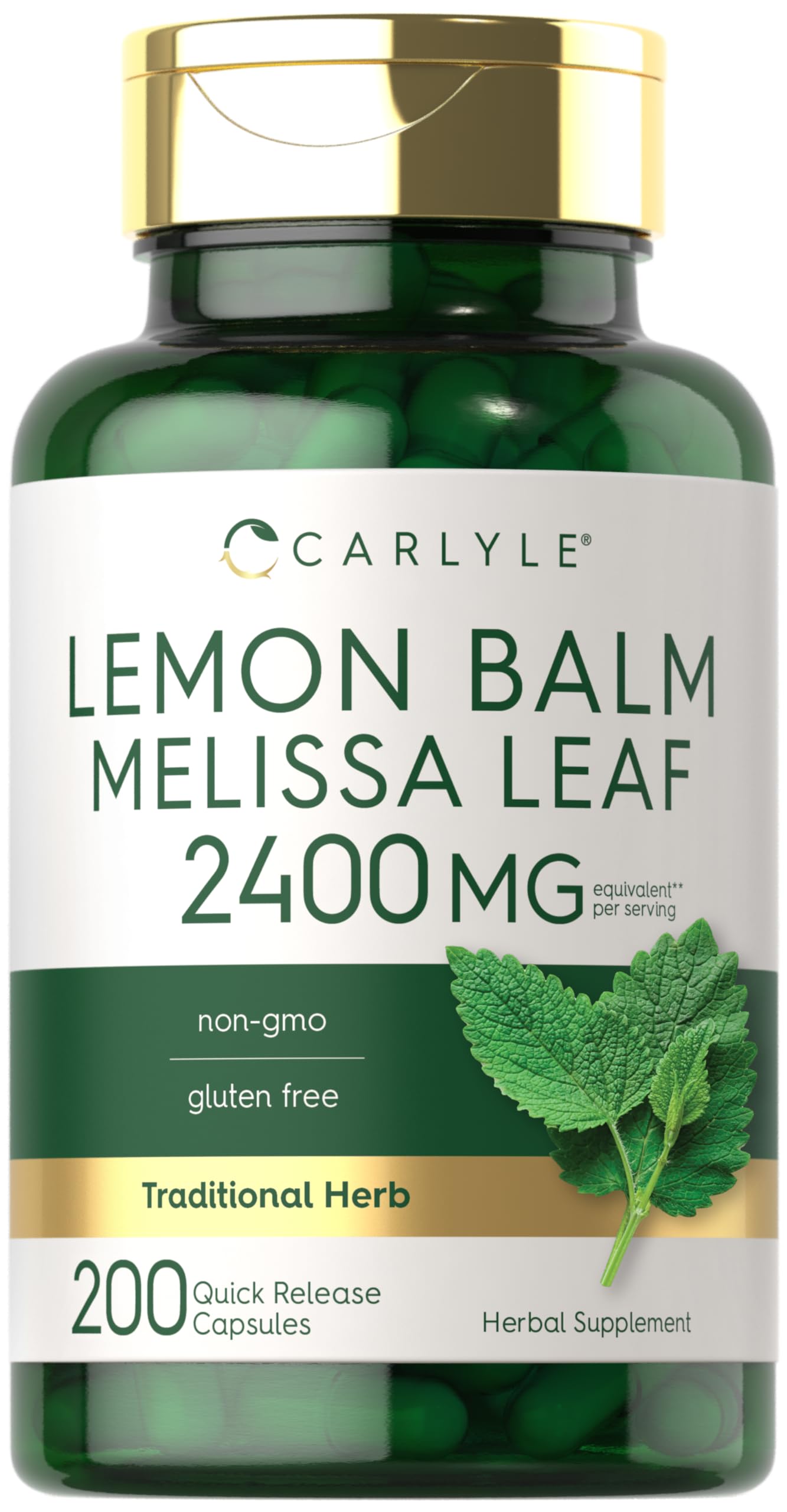 Capsules Carlyle Mélisse sur bouteille, intégration facile à la routine quotidienne.