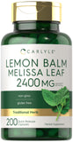 Capsules Carlyle Mélisse sur bouteille, intégration facile à la routine quotidienne.